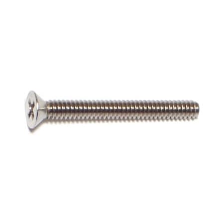 #4-40 x 1 in Phillips Flat Machine Screw, Plain 18-8 Stainless Steel, 25 PK